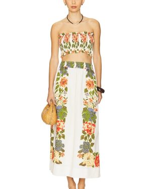 Cleobella Ruby Top And Midi Skirt Set in White. Size M, S, XL, XS.