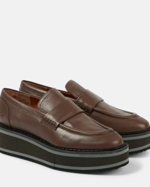 Clergerie Bahati leather platform loafers