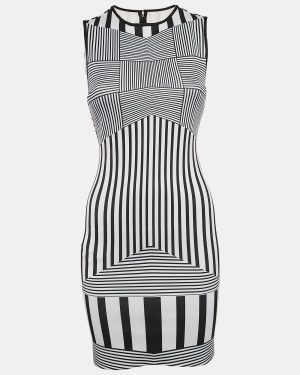 Clover Canyon Black/White Stripe Print Jersey Bodycon Dress XS