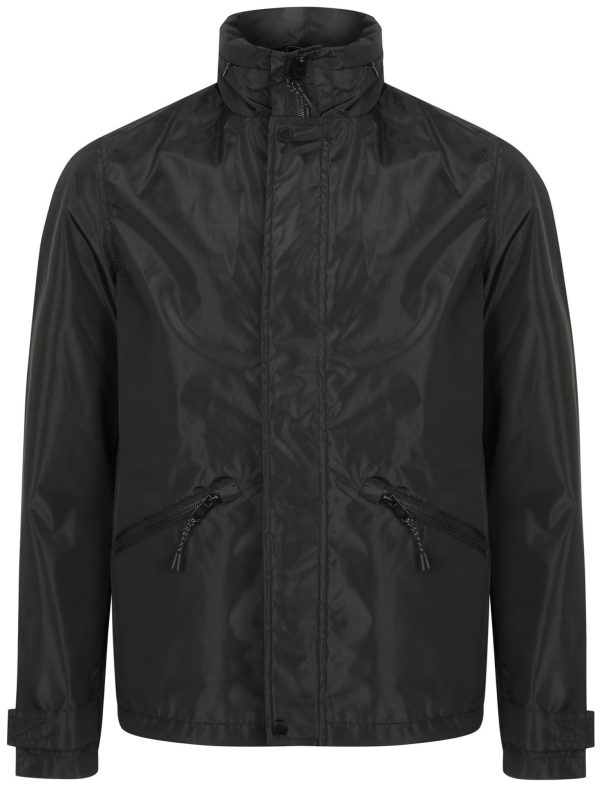 Coats / Jackets Ashlar Ripstop Windbreaker Jacket with Concealed Hood in Black - Dissident / S - Tokyo Laundry