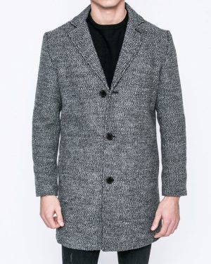Coats / Jackets Bermondsey Tailored Wool Blend Overcoat in Grey / White / S - Tokyo Laundry