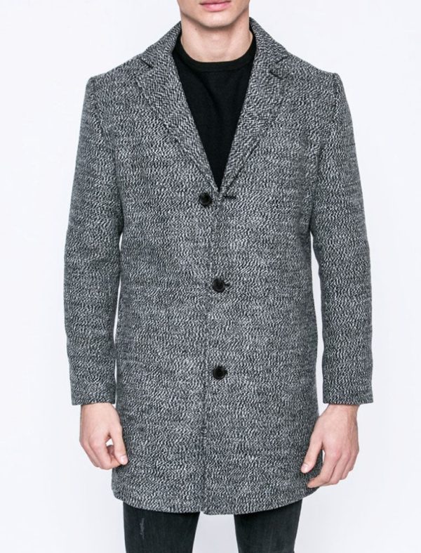 Coats / Jackets Bermondsey Tailored Wool Blend Overcoat in Grey / White / S - Tokyo Laundry