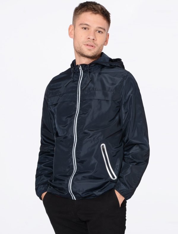Coats / Jackets Cuba Lightweight Hooded Windbreaker Jacket In True Navy / S - Tokyo Laundry