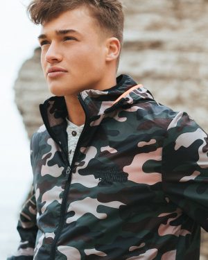 Coats / Jackets Dagenham Camouflage Print Windbreaker Jacket in Khaki / M - Tokyo Laundry