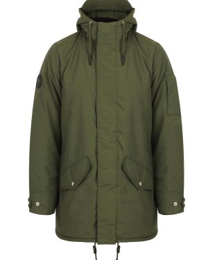 Coats / Jackets Eskell Hooded Parka Coat with Quilted Lining In Khaki / S - Tokyo Laundry