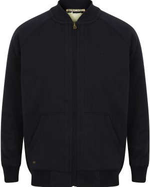 Coats / Jackets Ezio Jersey Borg Lined Bomber Jacket in Dark Navy / S - Tokyo Laundry