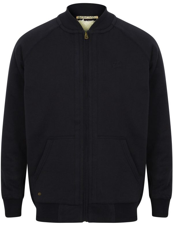 Coats / Jackets Ezio Jersey Borg Lined Bomber Jacket in Dark Navy / S - Tokyo Laundry