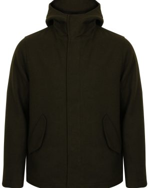 Coats / Jackets Sylvania Hooded Wool Blend Coat in Khaki Marl / S - Tokyo Laundry
