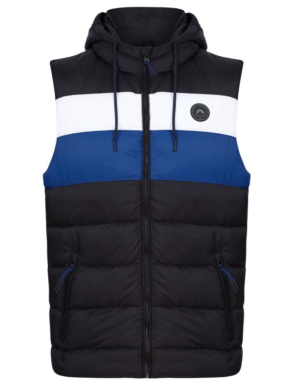 Coats / Jackets Therius Micro Fleece Lined Quilted Puffer Gilet with Hood in Sodalite Blue / S - Tokyo Laundry