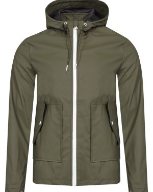 Coats / Jackets Varthen Shower Resistant Hooded Rain Coat in Amazon Khaki / L - Tokyo Laundry