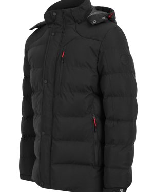 Coats / Jackets Yorkshire Quilted Puffer Coat with Hood In Jet Black / S - Tokyo Laundry