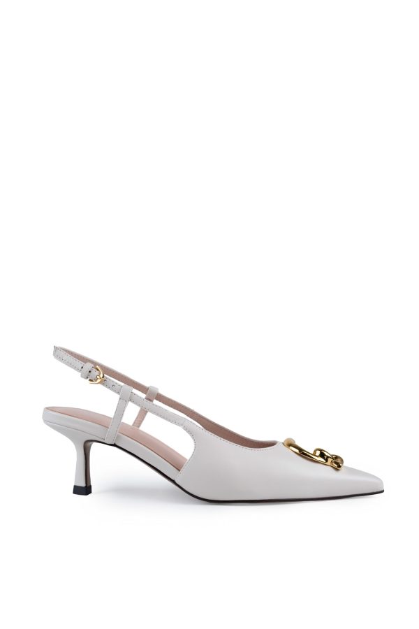 Coccinelle C-me Smooth Slingback Shoes In Leather