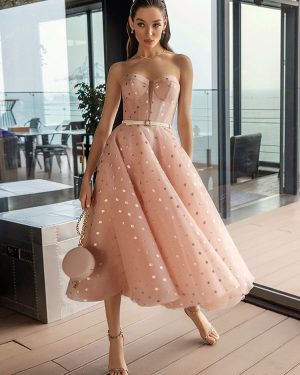 Cocktail Dress Elegant A-Line Sweetheart Neck Party Dresses