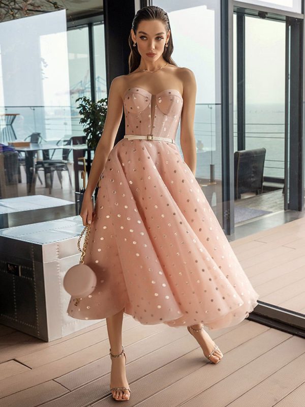 Cocktail Dress Elegant A-Line Sweetheart Neck Party Dresses