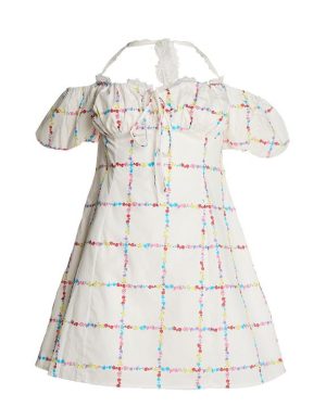 Collective The Label The Label Picnic Floral A-Line Mini-Dress - White