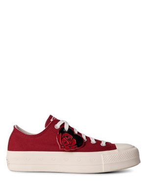 Converse Lifestyle Chuck Taylor All Star Platform Canvas Low Top Shoes - Red