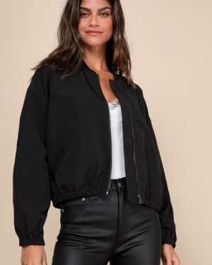 Cool Perfection Black Bomber Jacket