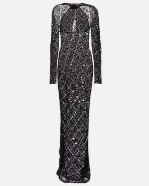 Coperni Sequin-embellished crochet maxi dress