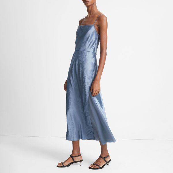 Cornflower Panelled Slip Dress