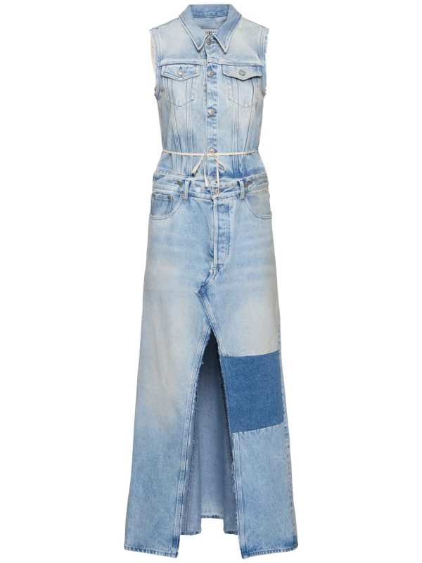 Cotton Denim Maxi Dress
