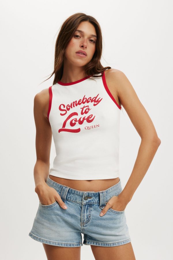 Cotton On Women - Queen Graphic Tank - Lcn bra somebody to love queen / vintage whit