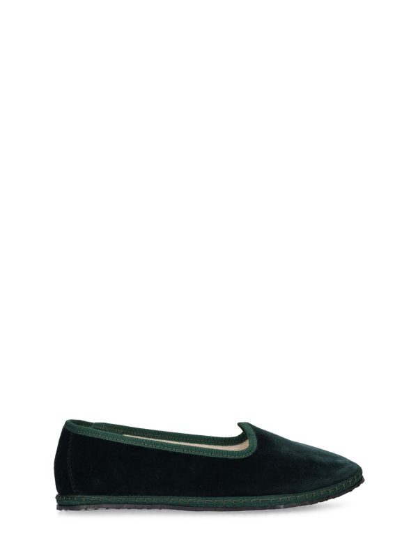 Cotton Velvet Loafers