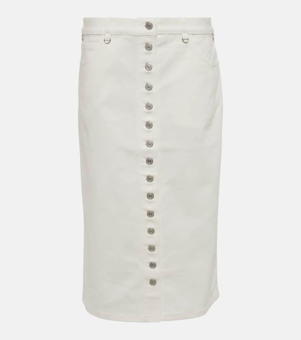 Courreges Multiflex denim midi skirt
