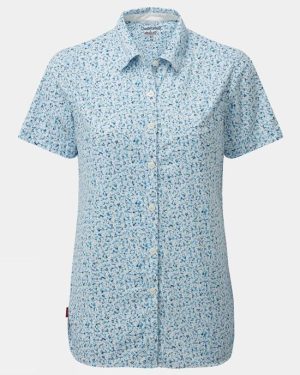 Craghoppers Womens Nosilife Tayma Short Sleeve Shirt - Blue
