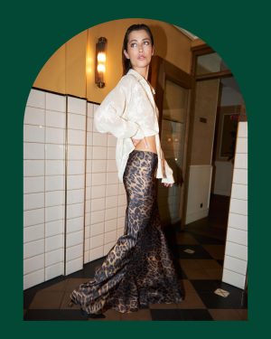 Crās Leopard Print Mermaid Skirt Leopard