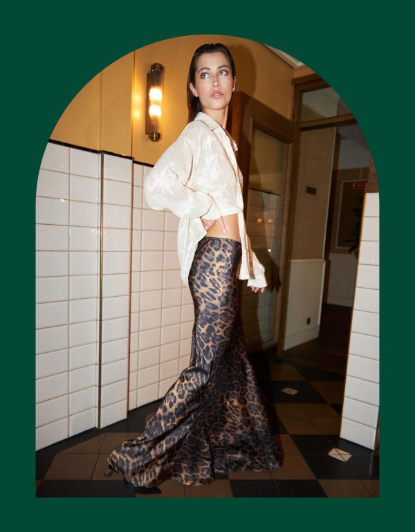 Crās Leopard Print Mermaid Skirt Leopard
