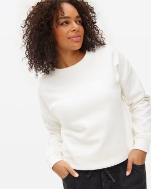 Cream Relaxed Crew Neck Co-ord Sweatshirt