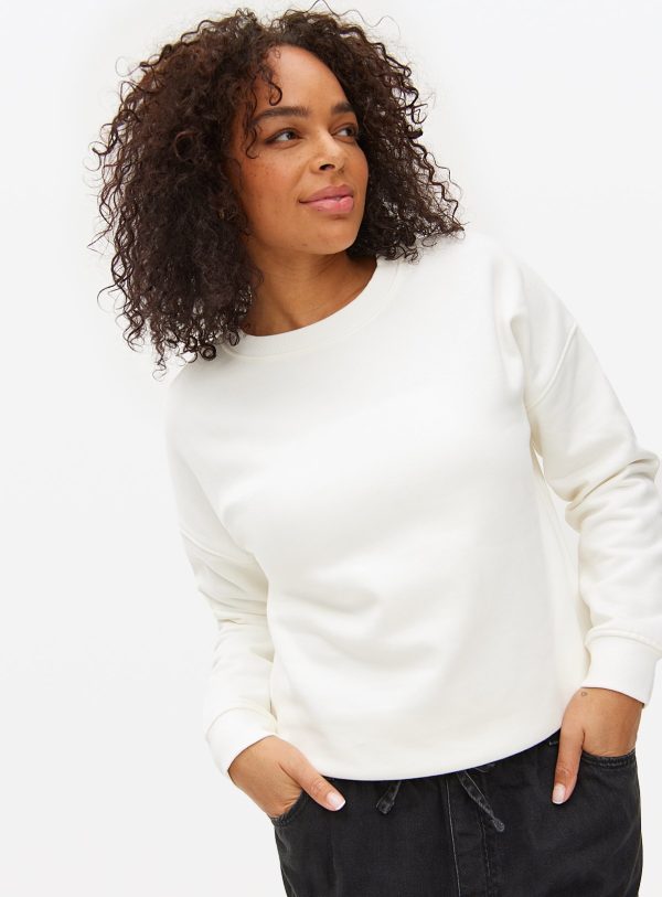 Cream Relaxed Crew Neck Co-ord Sweatshirt