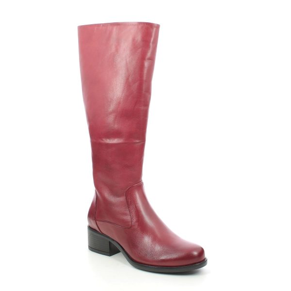 Creator Juanolong Red leather Womens knee-high boots IB19926-80 in a Plain Leather in Size 41