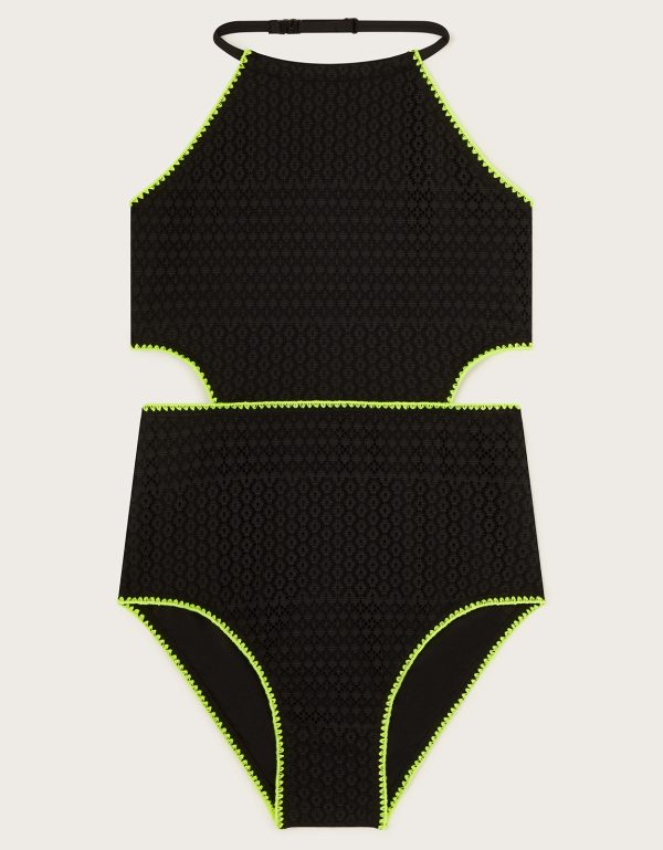 Crochet Swimsuit Black