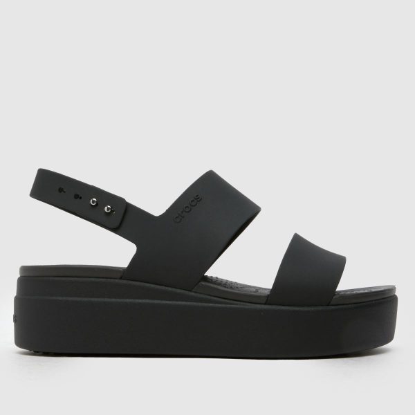 Crocs Brooklyn Low Wedge Sandals in Black