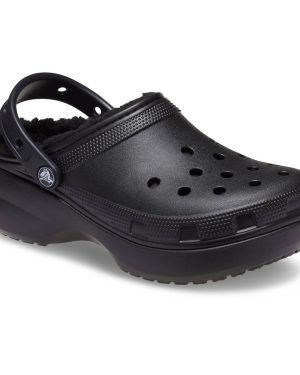 Crocs Classic Platform Lined Black Womens shoes 207938-001 in a Plain Man-made in Size 8