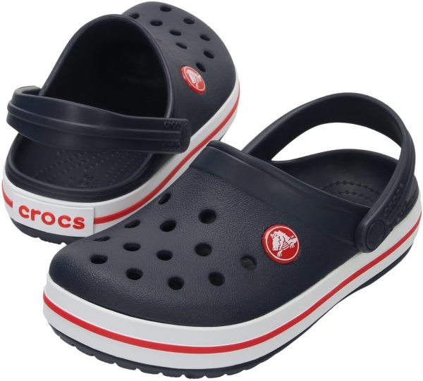 Crocs Toddler Crocband Clog Sandals Navy/Red 24-25
