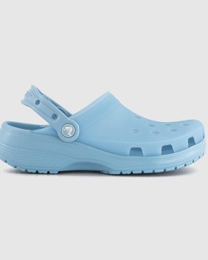 Crocs Womens Classic Frosted Clogs Blue Calcite, 4