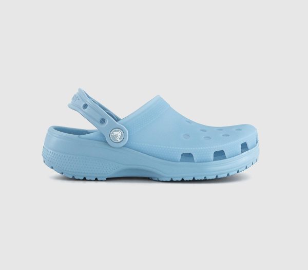 Crocs Womens Classic Frosted Clogs Blue Calcite, 4