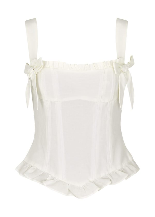 DE LA Vali Ibienca White Corset top - 10