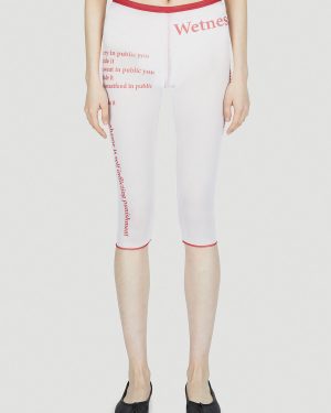 DI PETSA Wet Script Biker Shorts - Woman Shorts White S