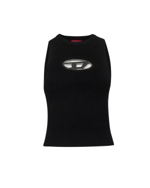 DIESEL | Black ribbed knit M-Onerva-Top top | Women | XS