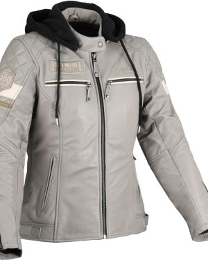 DIFI Jolene 2 Ladies Motorcycle Leather Jacket, black-grey, Size 3XL for Women