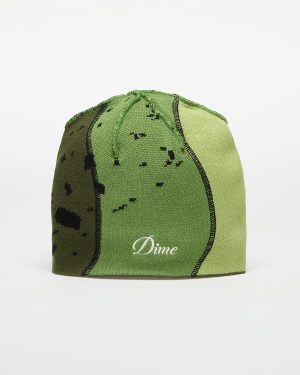 DIME Reverse Stitch Skully Beanie Green Universal