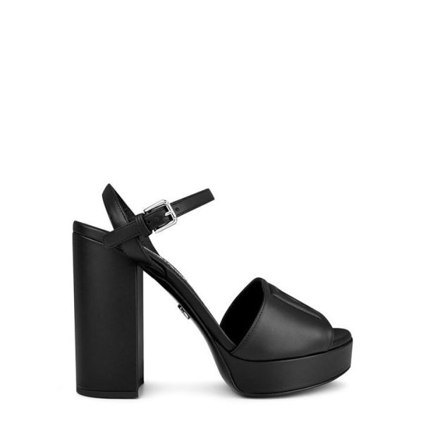 DOLCE AND GABBANA Platform Kiera Heeled Sandals - Black