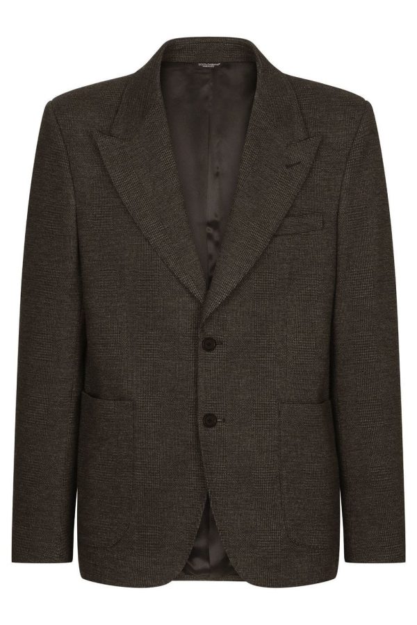 DOLCE & GABBANA 2 BUTTON BLAZER Size: 50, colour: BLACK