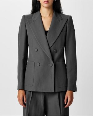 DRIES VAN NOTEN Double-Breasted Blazer - Grey