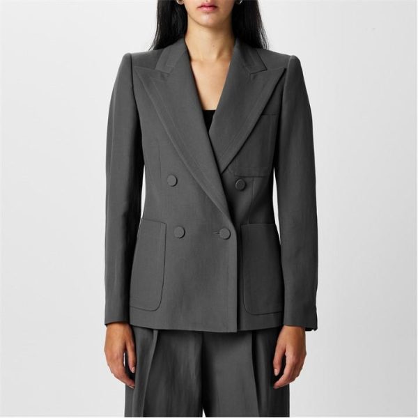 DRIES VAN NOTEN Double-Breasted Blazer - Grey