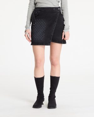 Daily Paper Mongram Wrap Denim Skirt Black XS