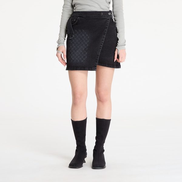 Daily Paper Mongram Wrap Denim Skirt Black XS
